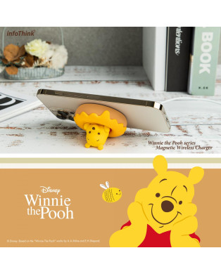 infoThink Winnie the Pooh Series Donut Magnetic Charging Tray