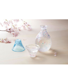 Japanese Sake Decanter Set - Mt.Fuji Sakura