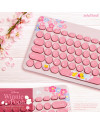 infoThink Winnie the Pooh Series Pink Cute Wireless Keyboard - Sakura Season Limited