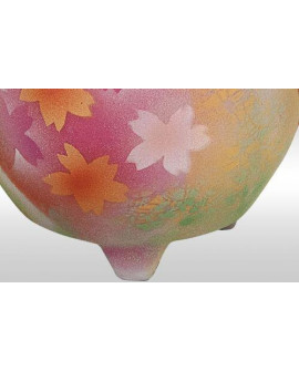 [Kutani Yaki] Size 3 Incense Burner Flower Garden