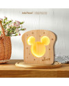 infoThink Mickey Series Toast Shaped Solid Wood Lamp