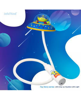 infoThink Three-Eyed Series USB Rechargeable LED Free-Bending UFO Light