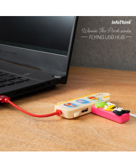 infoThink Winnie the Pooh Series Airplane Shaped USB Hub