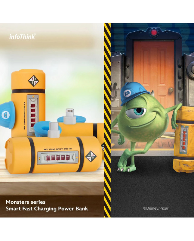 infoThink Monsters Inc. Power Bottle Series Smart Fast Charge Pocket Power Bank