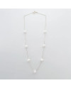 Pearls/Moon Stone 18k Gold Chain