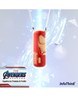 infoThink Avengers Portable Necklace Negative Ion Air Purifier-Iron Man