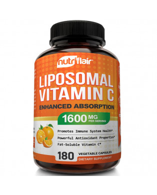 NutriFlair, Liposomal Vitamin C 1,600 mg per serving, 180 Capsules