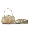 Sebian Gold Japanese Sandals Hand Bag Set