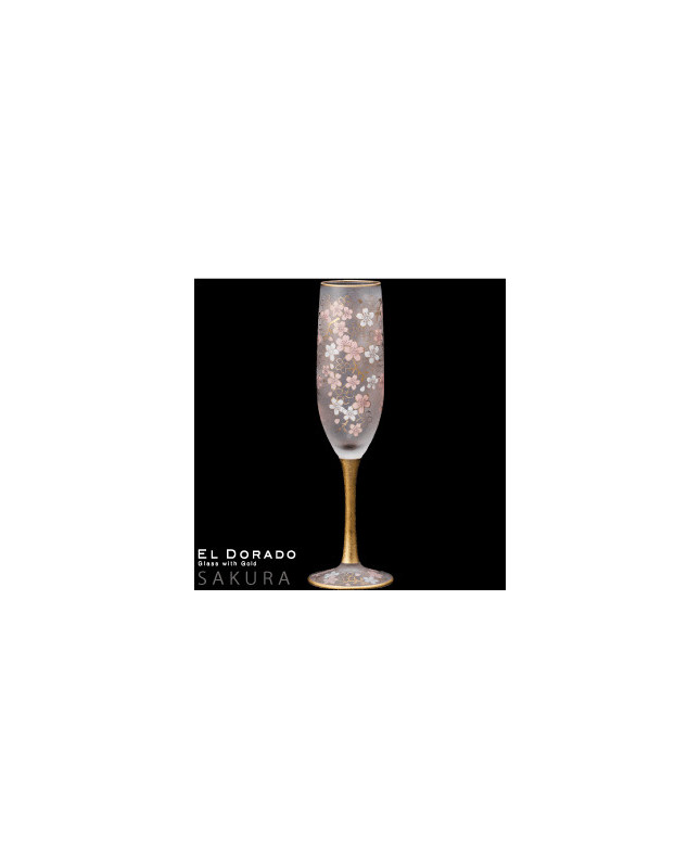 EL DORADO SAKURA Champagne Flutes Glass 12 pcs