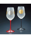 Aderia glass Sun Moon Stem Pair Set Wine Glass