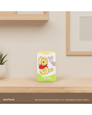 Infothink Winnie the Pooh 3 in 1 magnetic wireless quick charge mobile battery (Limited Edition)