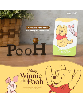 Infothink Winnie the Pooh 3 in 1 magnetic wireless quick charge mobile battery (Limited Edition)